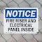 Signmission Fire Riser And Electrical Panel Inside OSHA Notice Sign, Plastic, 14in W x 10in L, 2PK OS-2PACK-NS-P-1014-L-12647 - alternate 3